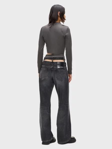 Прямые джинсы Karl Lagerfeld Jeans черные