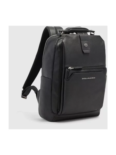Torba na laptopa Piquadro skórzana czarna
