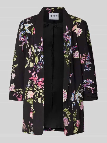 Żakiet o kroju regular fit z rękawem o dł. model ‘BOSELLA’ Pieces czarna