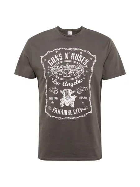 AMPLIFIED Tricou GUNS N ROSES gri închis alb