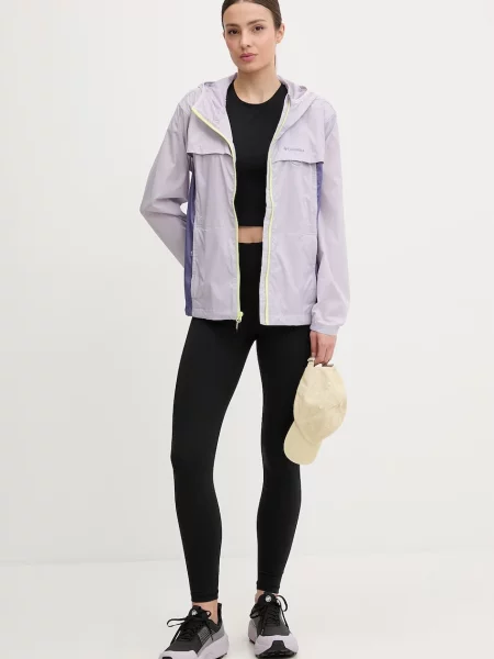 Columbia sportovní bunda Crested Canyon Windbreaker fialová