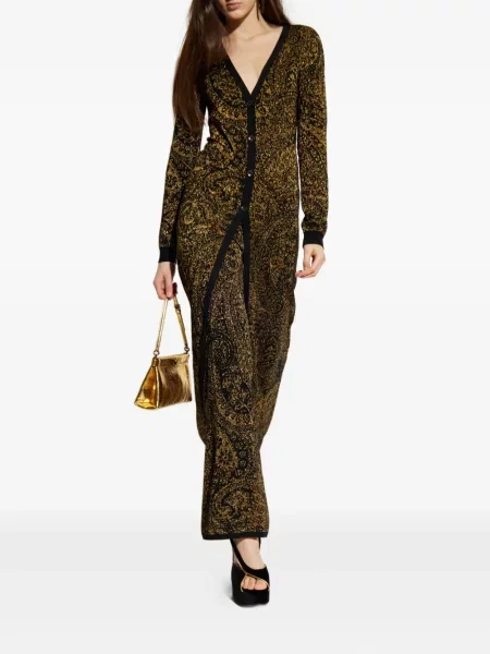 Pantaloni Etro cu model paisley negru