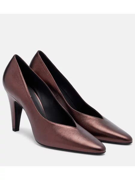 Pantofi cu toc Alaïa din piele maro