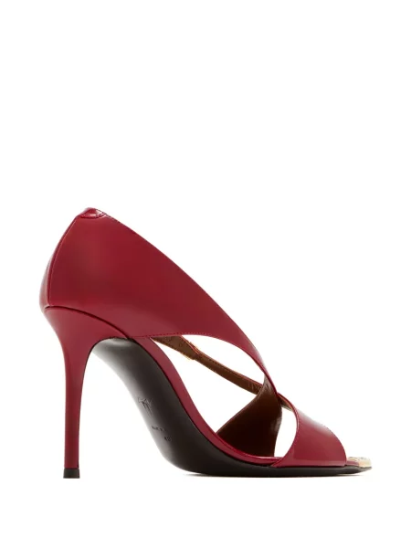 Сандали Giuseppe Zanotti с кристали червено