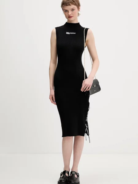 Karl Lagerfeld Jeans sukienka mini dopasowana czarny