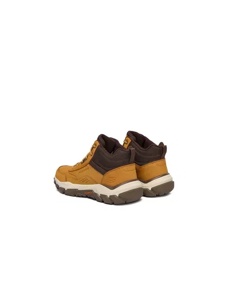 Šněrovací kozačky Skechers hnědé