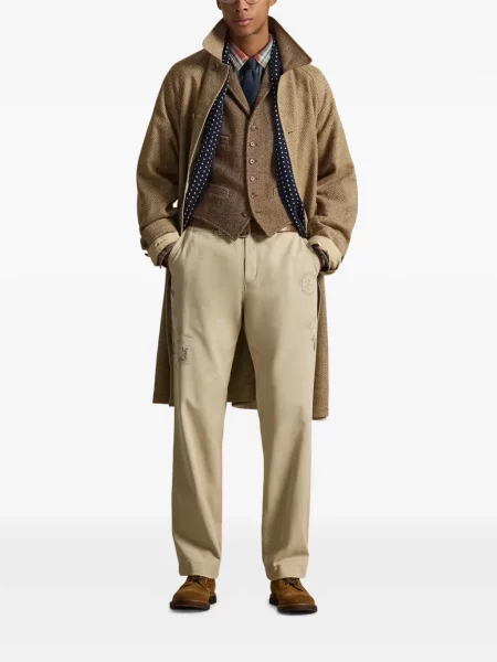 Ριγέ δερμάτινος κάλτσες Polo Ralph Lauren με κορδόνι μαύρο