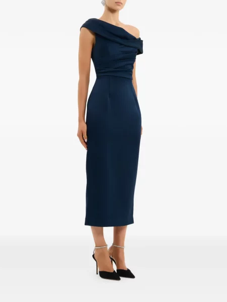 Rochie midi Rebecca Vallance asimetrică albastru