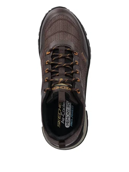 Tenisice Skechers s vezicama s čipkom smeđa