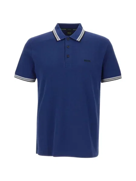 Tricou polo Boss cu dungi albastru