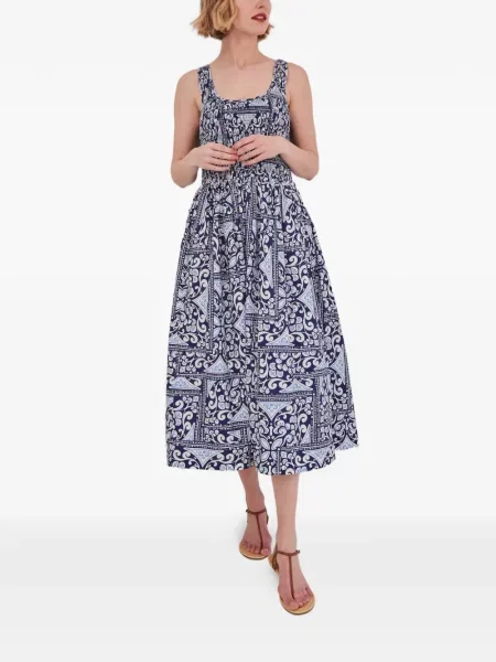 Rochie midi Cara Cara cu imagine albastru