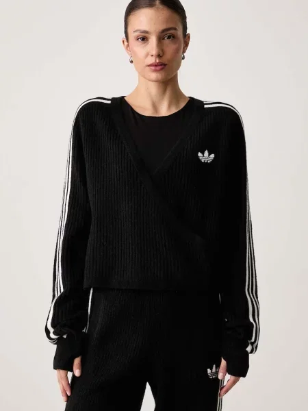 Adidas Originals pulover pentru femei cu amestec de lână Adiluna Season 2 x Jennie alb