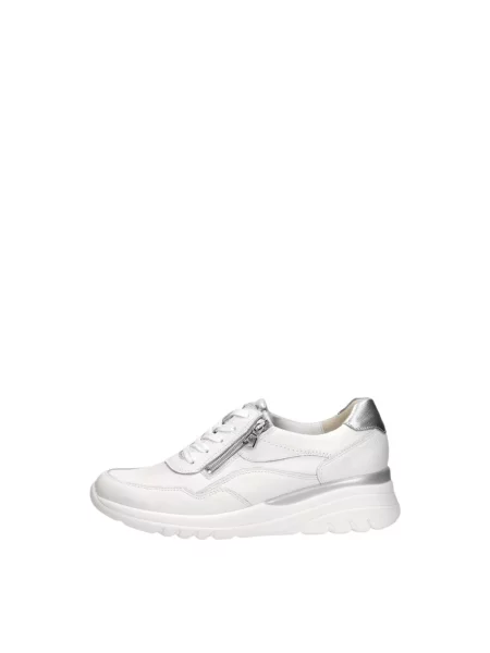 Sneakersy Waldläufer sznurowane skórzane białe