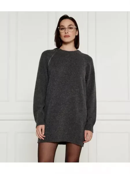 Ba&sh De lână rochie DALEDE gri