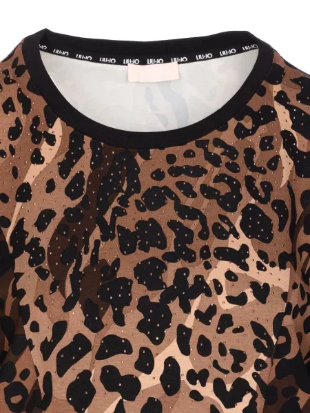 Pulover Liu Jo cu imagine cu model leopard maro