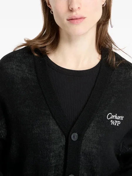 Cardigan Carhartt Wip cu broderie negru
