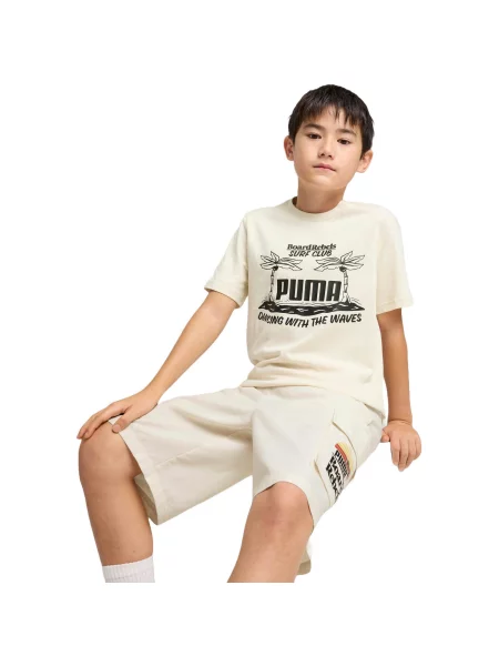 Koszulka dla dzieci Puma Graphic Tee Iii B beżowa