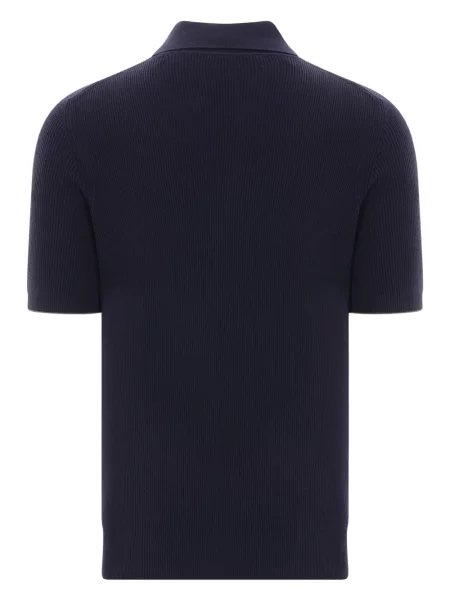 Polo Brunello Cucinelli tricotate albastru
