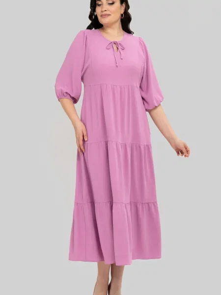 Платье миди All Posa розовое