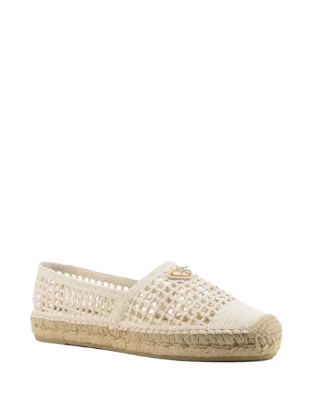Espadrile Prada tricotate cu autograf