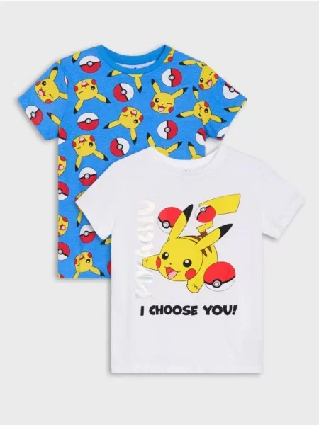Sinsay trička s potiskem Pokémon 2 pack vícebarevná