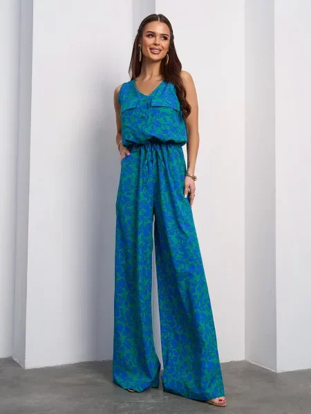 Комбінезон ISSA Plus комбінований верх зелений