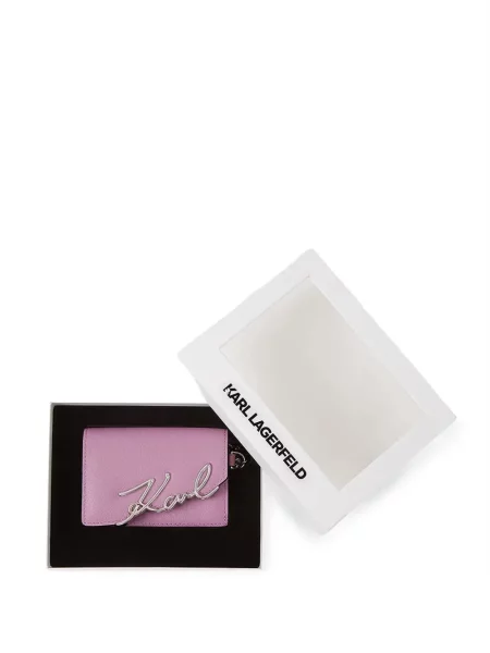 Colier Karl Lagerfeld cu autograf roz