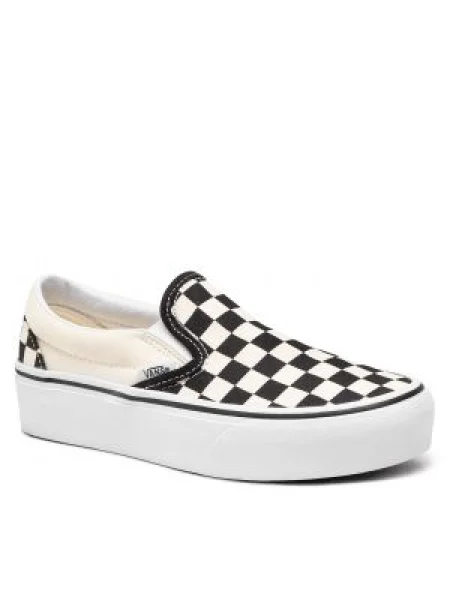 Tenisky VANS Classic Slip-On P Blk&Whtchckerboard/Wht biela