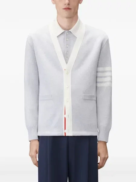 Cardigan Thom Browne tricotate gri