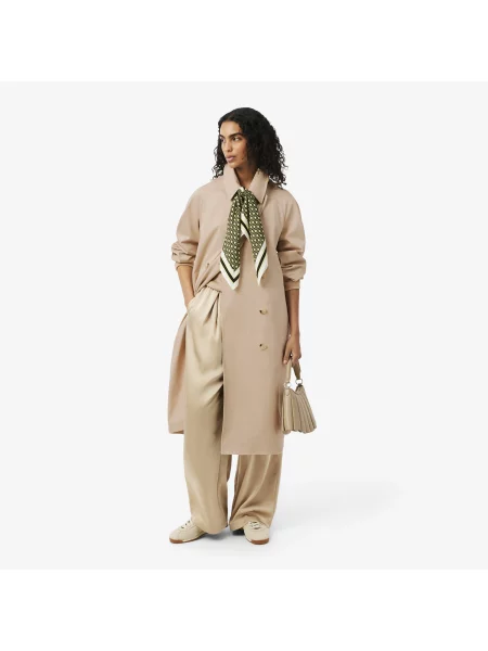 Lacoste Trencz Oversize beżowy