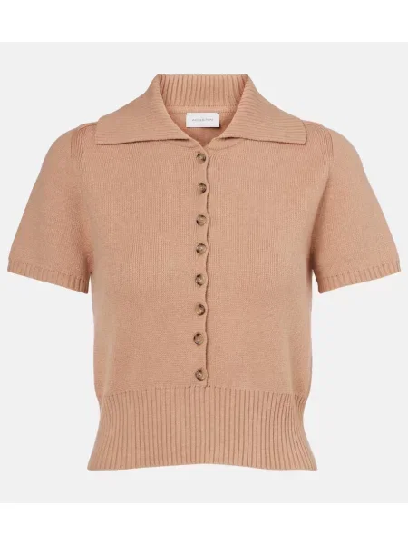 Dzianinowy sweter Magda Butrym beżowy