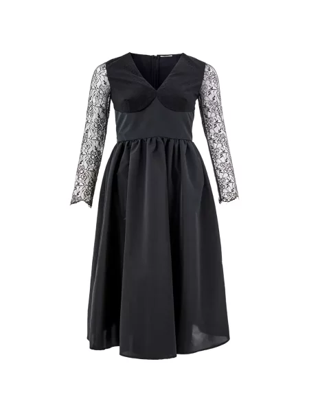 Rochie midi Lardini din dantelă negru
