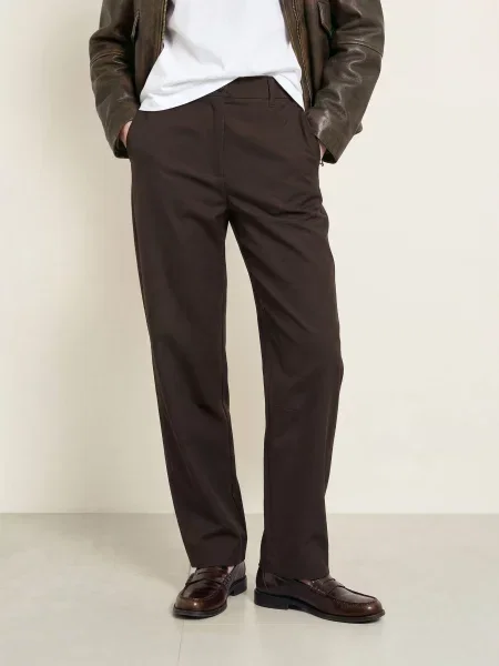 Marc O'polo Kalhoty Minu Barrel tmavě hnědá