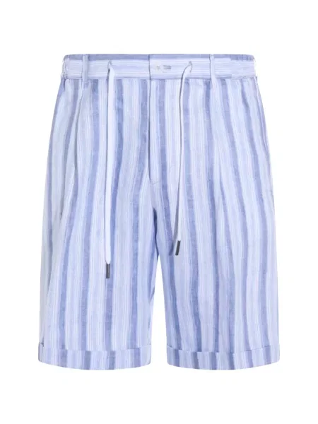 Șnur de strângere pantaloni scurți Tagliatore cu dungi albastru