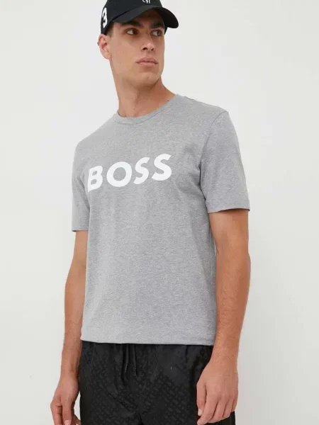 BOSS tričko šedé