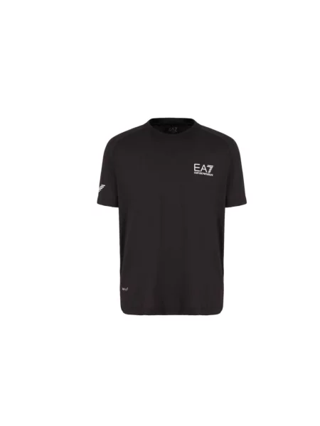 T-shirt z nadrukiem z logo Ea7 Emporio Armani czarna