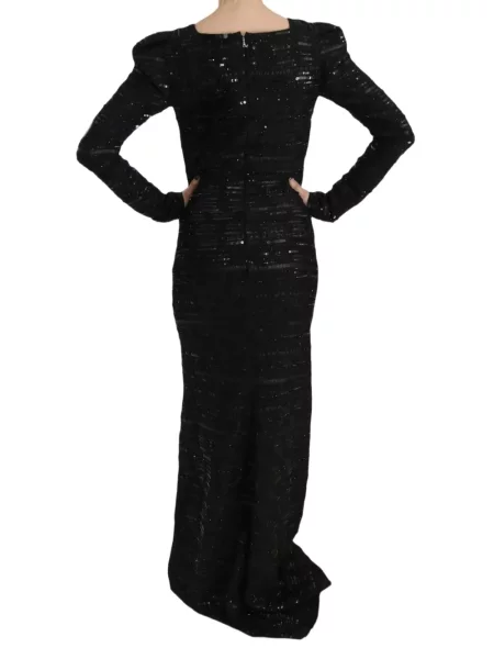 Rochie maxi John Richmond cu paiete negru