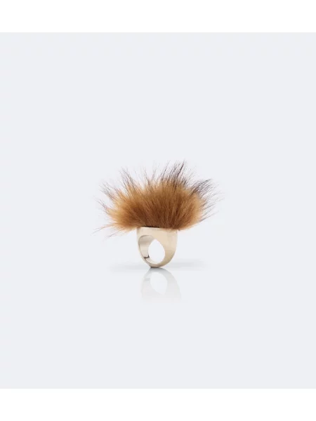 Inel Acne Studios din piele de oaie maro