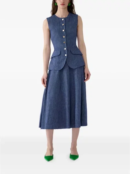 Top Carolina Herrera albastru