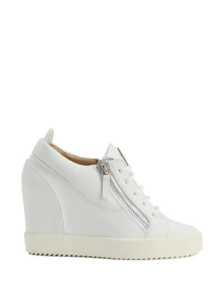 Sneakerși Giuseppe Zanotti cu pană alb