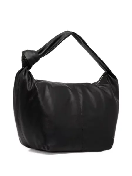 Кожена чанта Allsaints черно