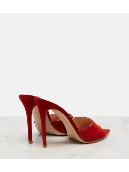 Semišové mules Gianvito Rossi oranžová