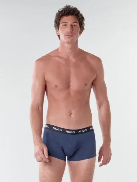 HUGO Boxerky námořnická modř / černá bílá