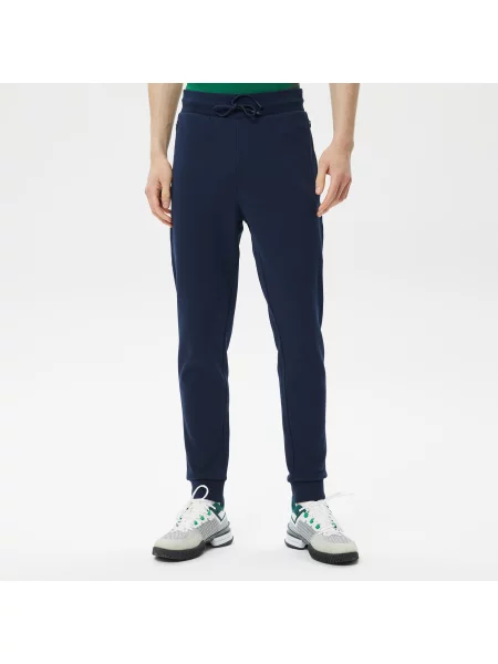 Lacoste Spodnie Dresowe Z Blokadą Koloru Regular Fit granatowe