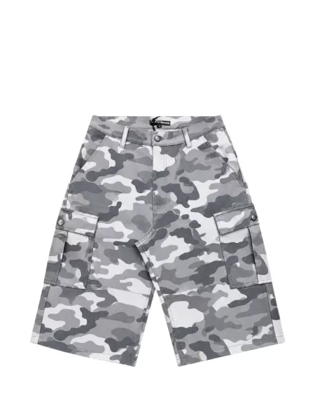 Pantaloni scurți Triple Sevens din piele cu imagine cu model camuflaj gri