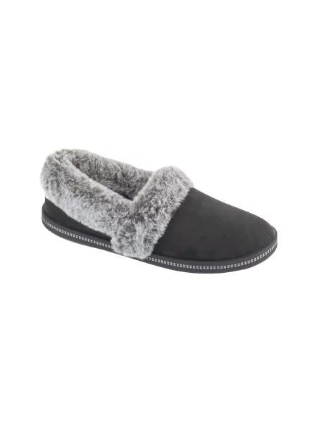 Blană artificială mocasini Skechers negru