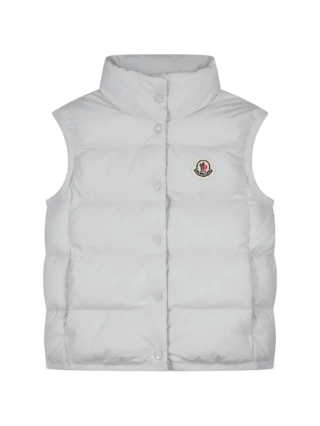 Kamizelka puchowa dziecięca Moncler Enfant niebieska