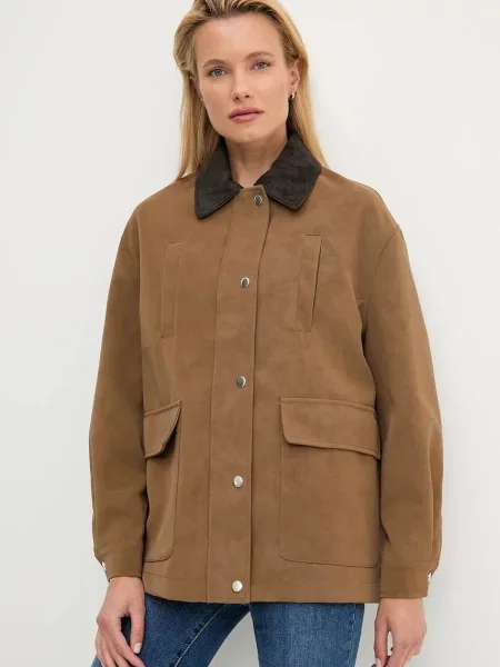 Answear.LAB geaca de tranzitie oversize maro