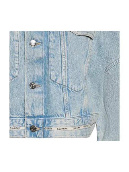 Bunda Calvin Klein Jeans Branded Boxy Denim Jacket Fresh Water M modrá