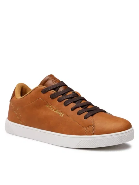 JACK & JONES Nízke tenisky koňaková / zlatá hnedá